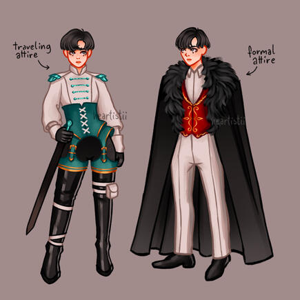 two fullbody artworks of my sona misuk