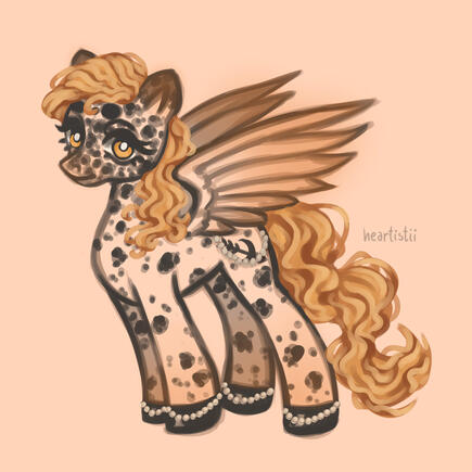 two fullbody artwork of my pony sona (adult version)
