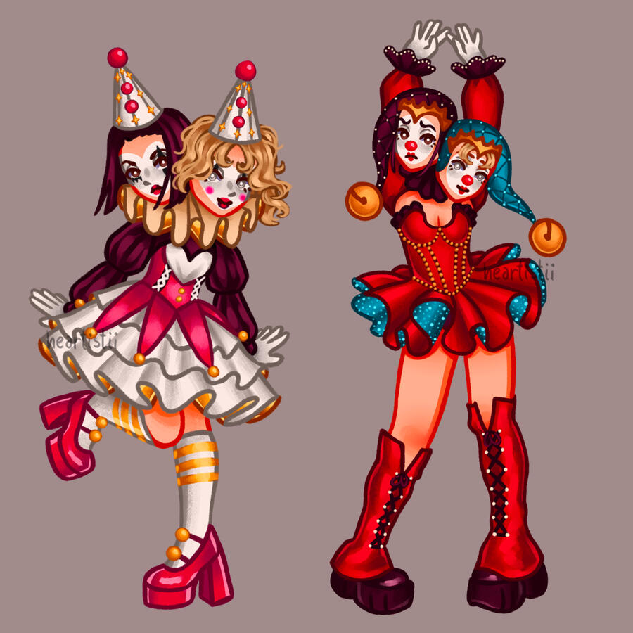 two fullbody artworks of my sona killalyn